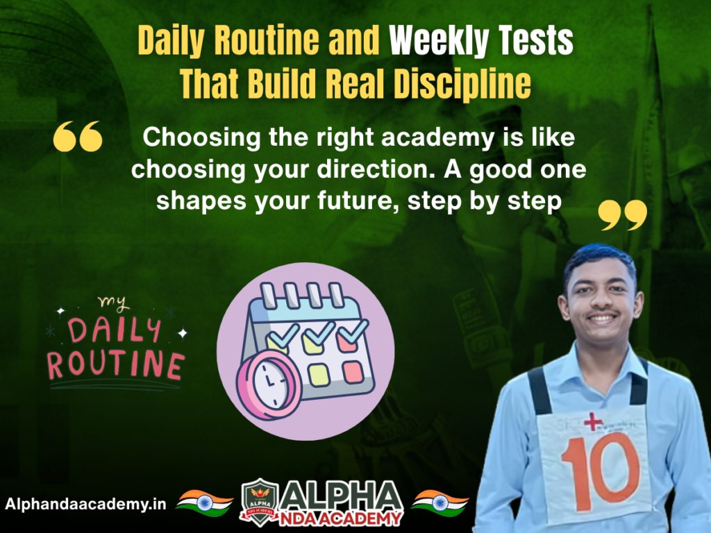 Alpha NDA Academy stands out among top NDA academies in Sikar is its strict yet supportive daily routine