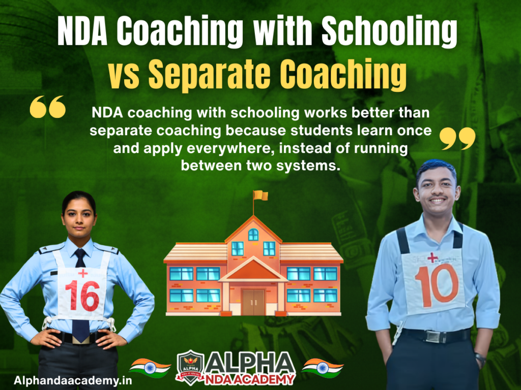 NDA Coaching with Schooling vs Separate Coaching