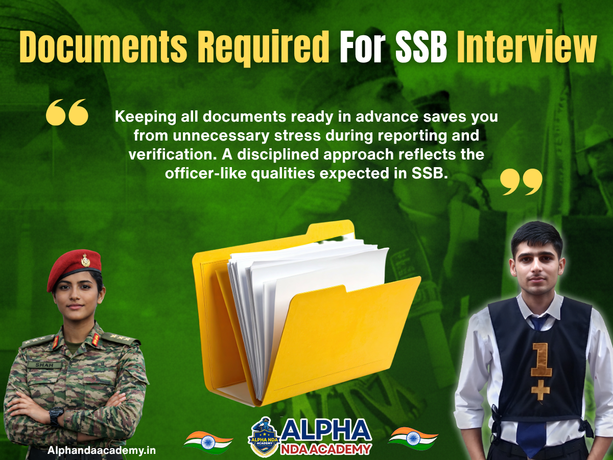 Documents Required For SSB Interview