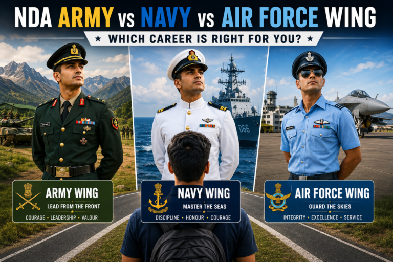 NDA Army vs Navy vs Air Force Wing