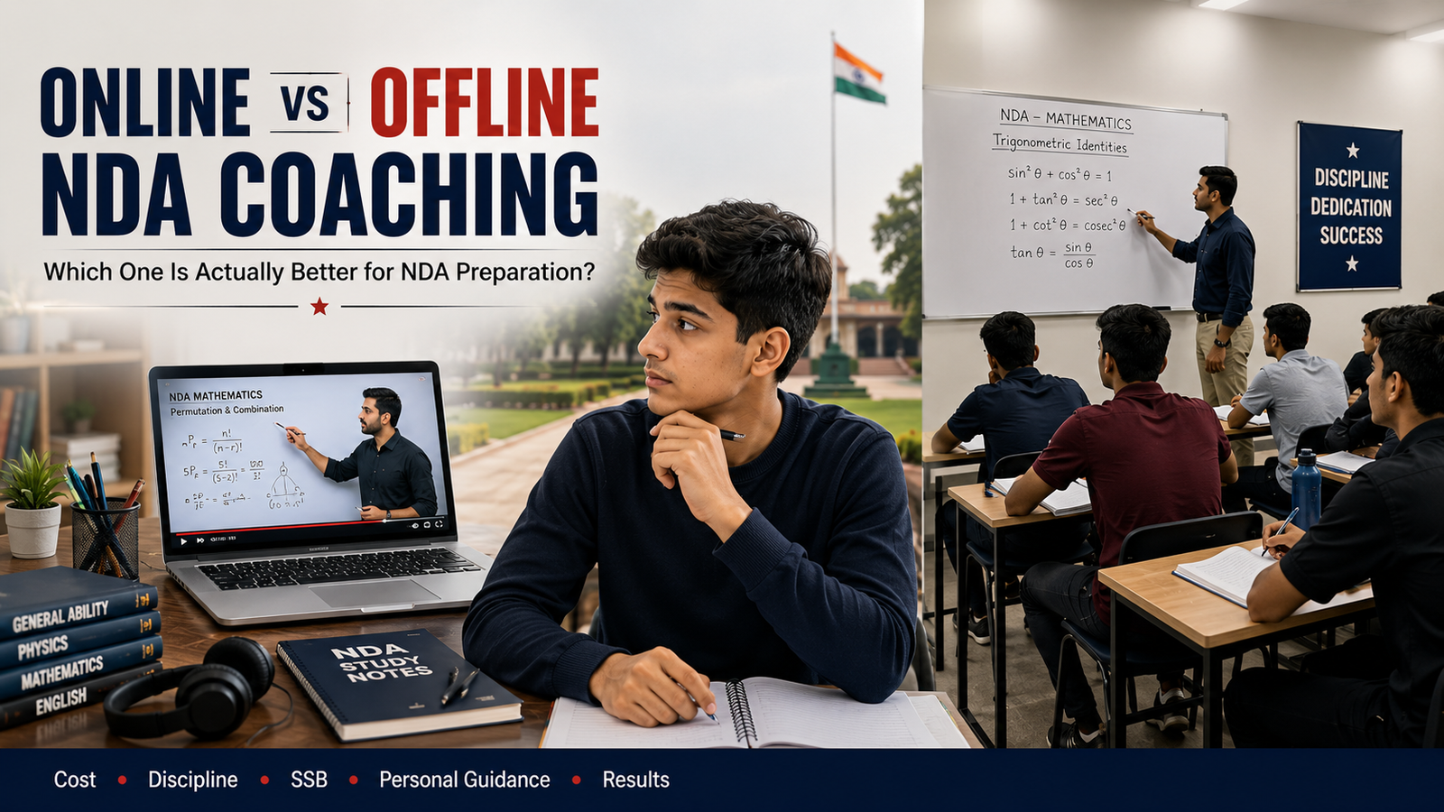 Read more about the article Online vs Offline NDA Coaching — Honest Comparison