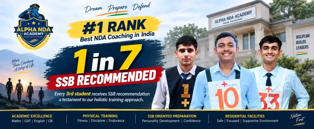 Every 3rd Students Receive SSB Recommendation By Alpha NDA Academy