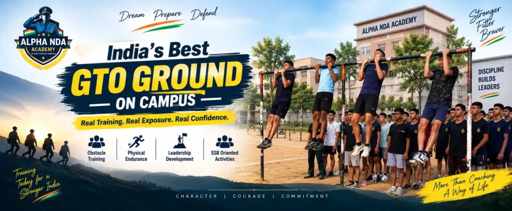 India Best GTO Ground on Campus by Alpha NDA Academy
