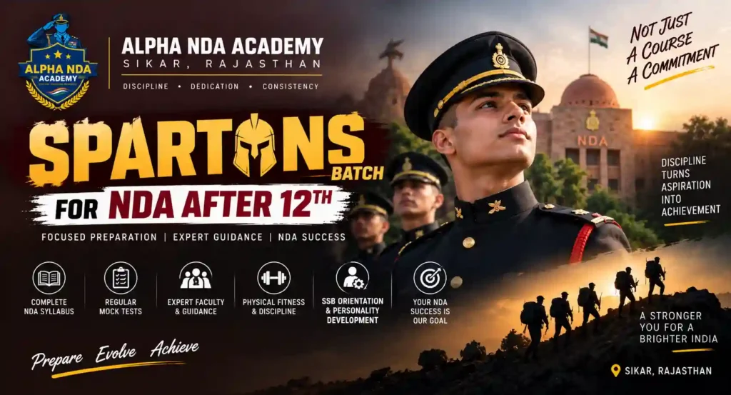 NDA Coaching After 12th in Sikar SPARTANS Batch