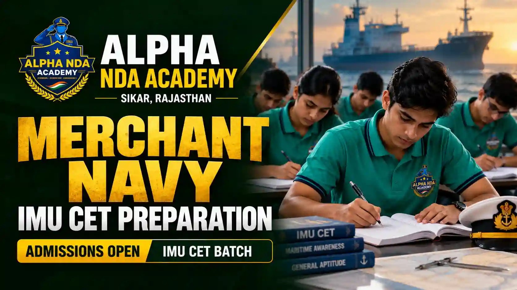 Merchant Navy IMU CET Preparation Coaching in Sikar, Rajasthan - Alpha NDA Academy